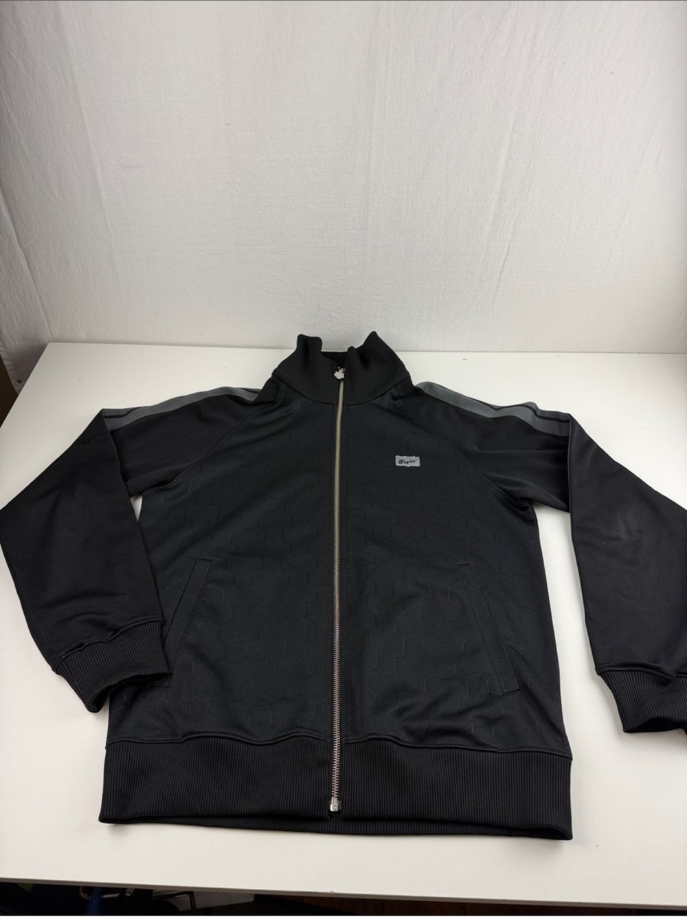 Onitsuka Tiger Men's Black Zip-Up Track Sweater